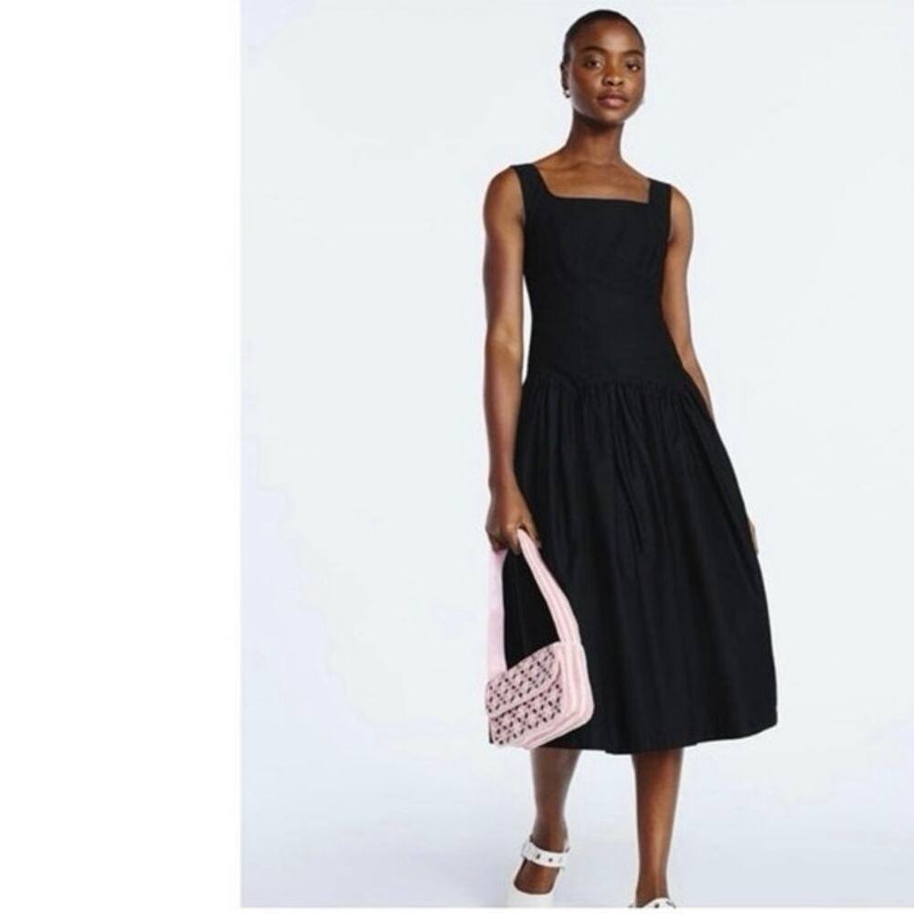 Scoop Black Drop Waist Midi‎ Dress Size XL